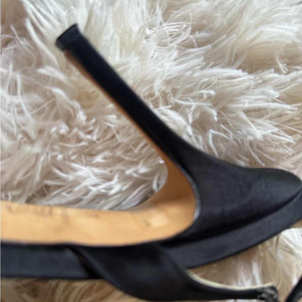 Jimmy Choo Black and Gold Heels - Picture 6 of 8